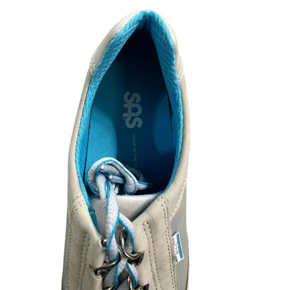 SAS Women's Size 8 Narrow Sporty Lace Up Leather Walking Comfort Shoes - Picture 3 of 10